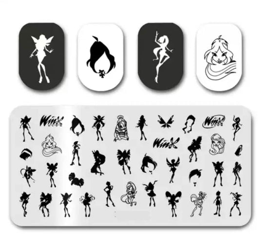 Cartoon Nail Stamp Plate For DIY Manicure Nail Art Stamping Tool Stamping Plate