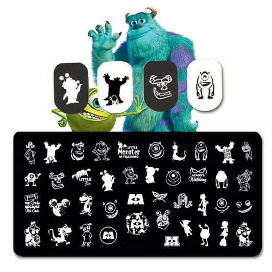 Monsters Nail Stamp Plate For DIY Manicure Nail Art Stamping Tool Stamping Plate