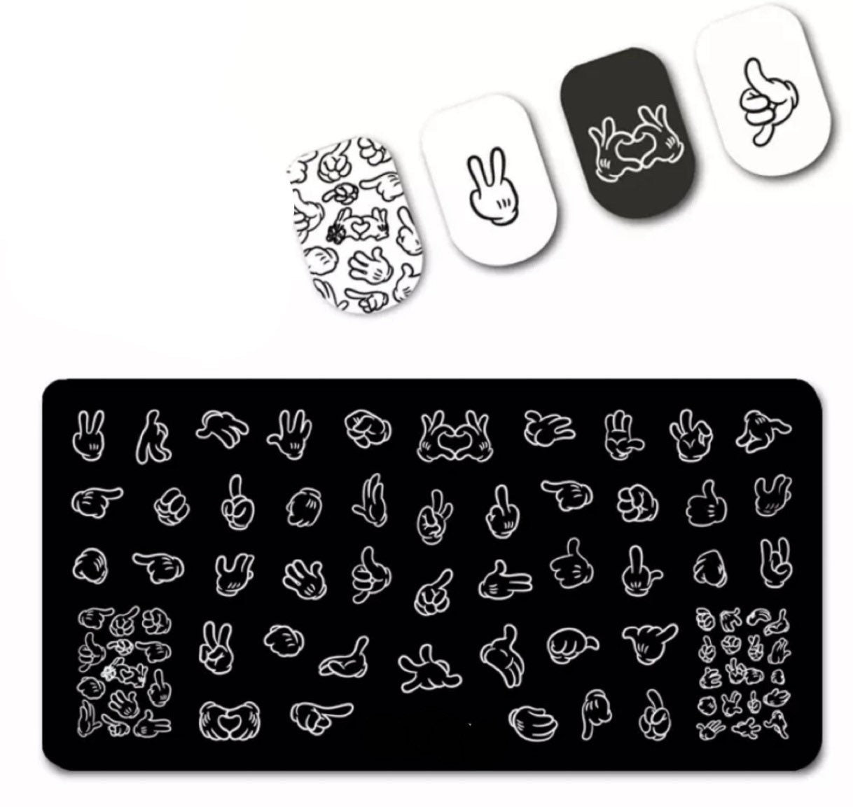 Sign language Nail Stamp Plate For DIY Manicure Nail Art Stamping Tool Stamping Plate