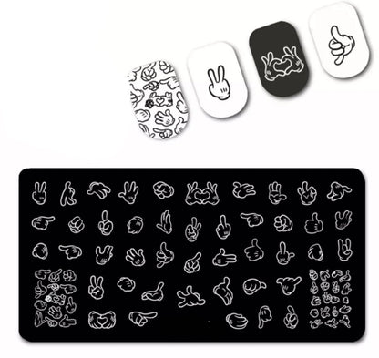 Sign language Nail Stamp Plate For DIY Manicure Nail Art Stamping Tool Stamping Plate