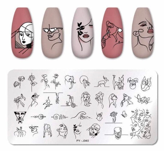 Abstract Nail Art Stamping Plate Nail Stamp For DIY Manicure Art Nail Stamping Tool Stamping Plate