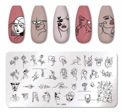 Abstract Nail Art Stamping Plate Nail Stamp For DIY Manicure Art Nail Stamping Tool Stamping Plate
