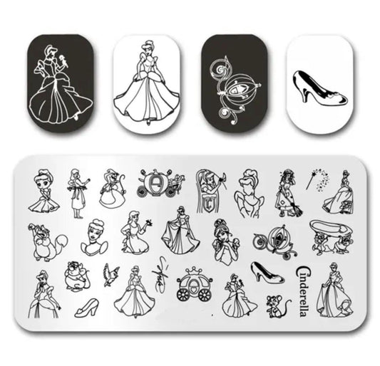 Princess inspired Stamp For DIY Manicure Art Nail Stamping Tool Stamping Plate