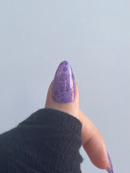 Black Cat Magic Nail Art Stamping Plate
