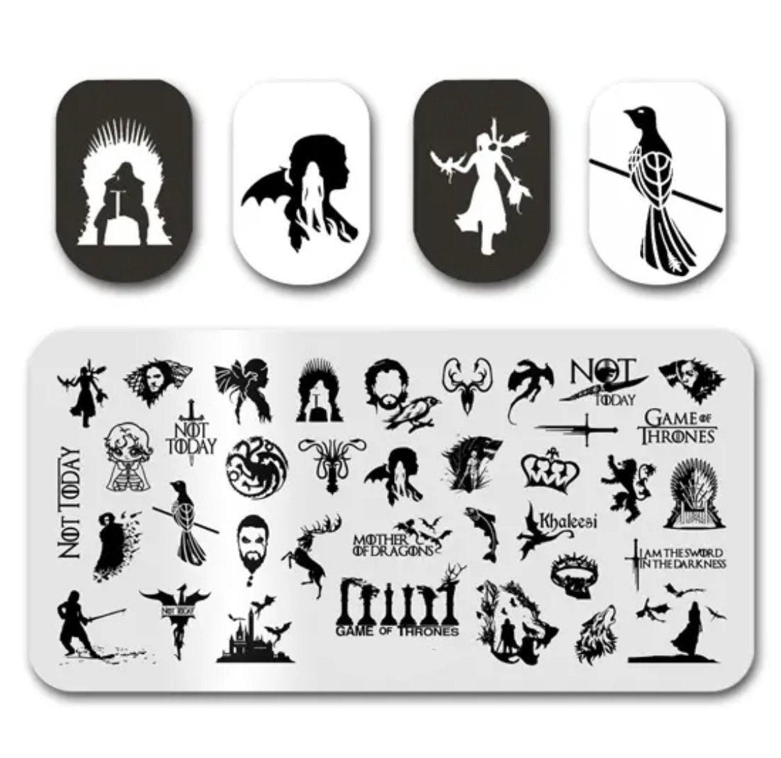 G.o.t plate for nails Stamp plate For DIY Manicure Art Nail Stamping Tool Stamping Plate