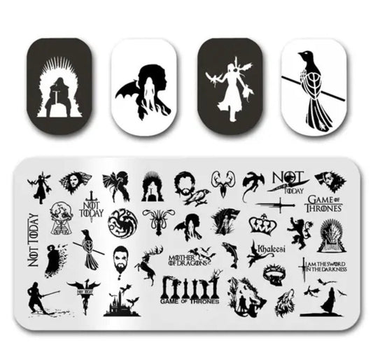 G.o.t plate for nails Stamp plate For DIY Manicure Art Nail Stamping Tool Stamping Plate