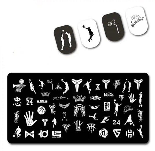 Basketball Stamp plate For DIY Manicure Art Nail Stamping Tool Stamping Plate