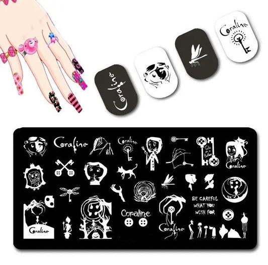 Movie inspired Stamp plate For DIY Manicure Art Nail Stamping Tool Stamping Plate