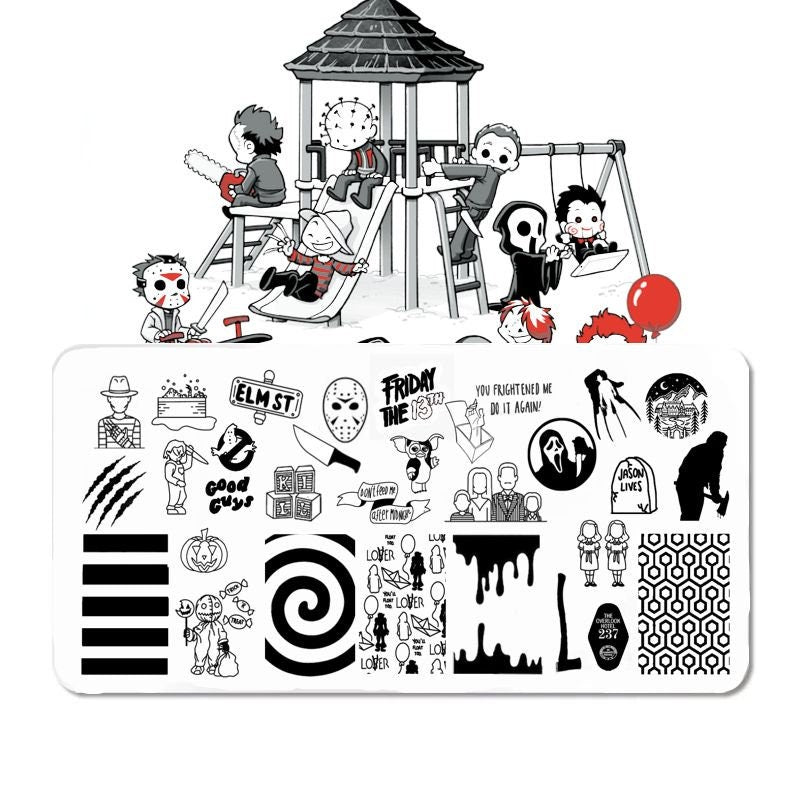 Horror Movies Nail Art Stamping Plate