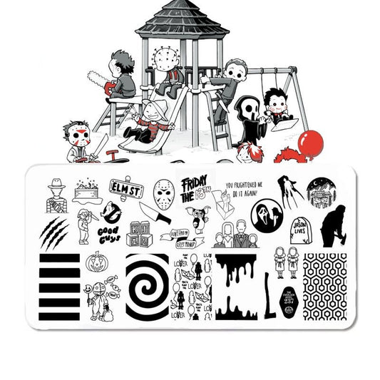 Horror Movies Nail Art Stamping Plate