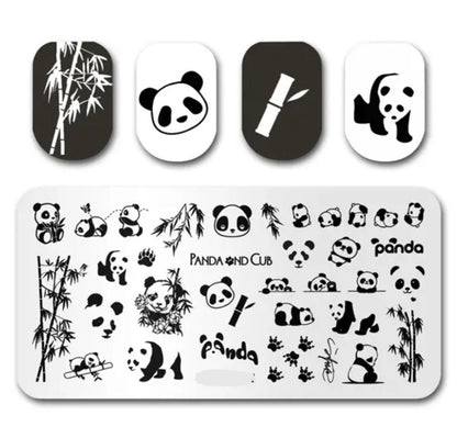 Panda inspired love movie inspired Stamp For DIY Manicure Art Nail Stamping Tool Stamping Plate