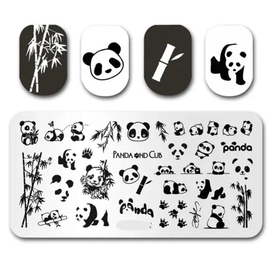 Panda inspired love movie inspired Stamp For DIY Manicure Art Nail Stamping Tool Stamping Plate