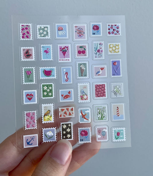 Supe cute stamp themed nail stickers / Nail art / 5D nail stickers / DIY Manicure Art Nails