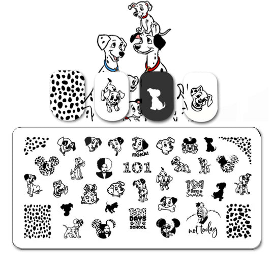 Puppies Nail Stamp Plate For DIY Manicure Nail Art Stamping Tool Stamping Plate