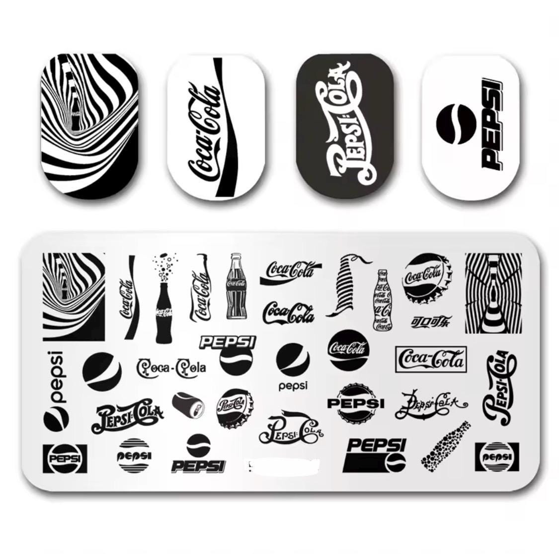 Soda pattern Nail Stamp Plate For DIY Manicure Nail Art Stamping Tool Stamping Plate