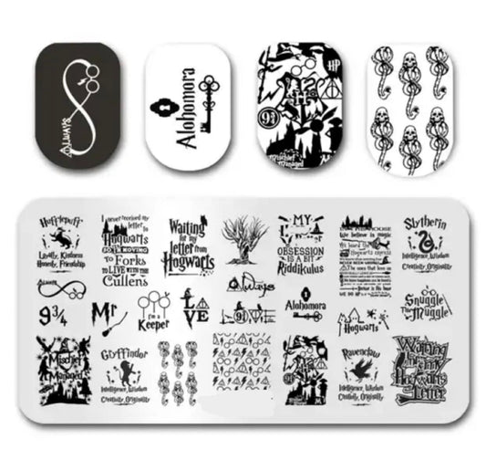 Wizard World Stamp Plate For DIY Manicure Nail Art Stamping Tool / Creative Stamping Plate / Magical Nail Designs