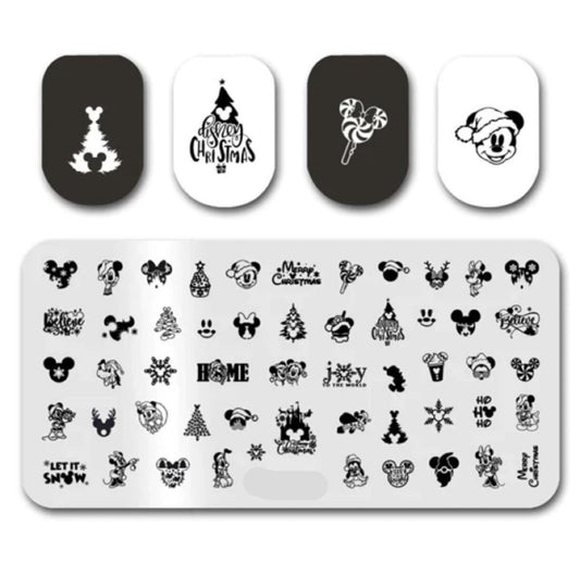 Xmas Cartoon Nail Stamp Plate For DIY Manicure Nail Art Stamping Tool Stamping Plate