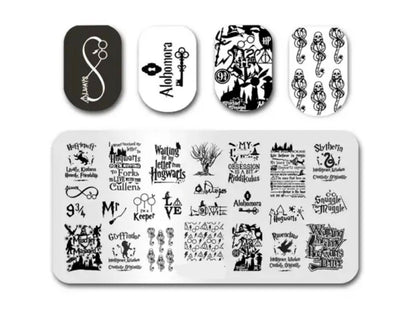 Magical wizard Trio Set Stamp Plate For DIY Manicure Nail Art Stamping Tool / Creative Stamping Plate / Magical Nail Designs