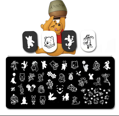 Cartoon Nail Stamp Plate For DIY Manicure Nail Art Stamping Tool Stamping Plate