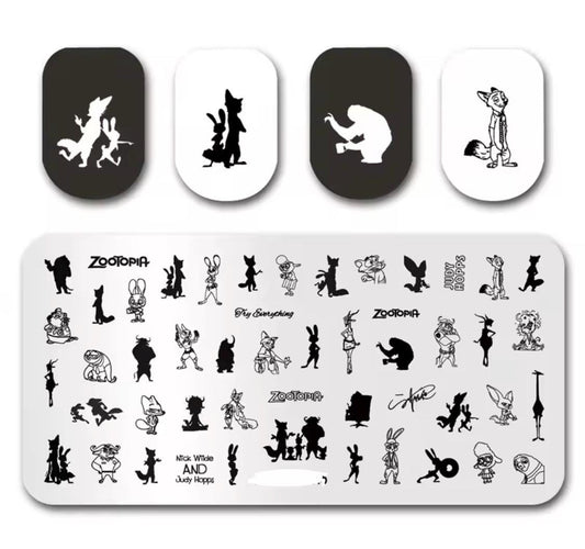 Cartoon movie pattern Nail Stamp Plate For DIY Manicure Nail Art Stamping Tool Stamping Plate