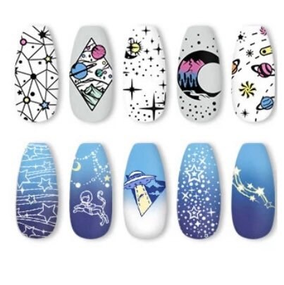 Outer Space Nail Art Stamping Plate Nail Stamp For DIY Manicure Art Nail Stamping Tool Stamping Plate
