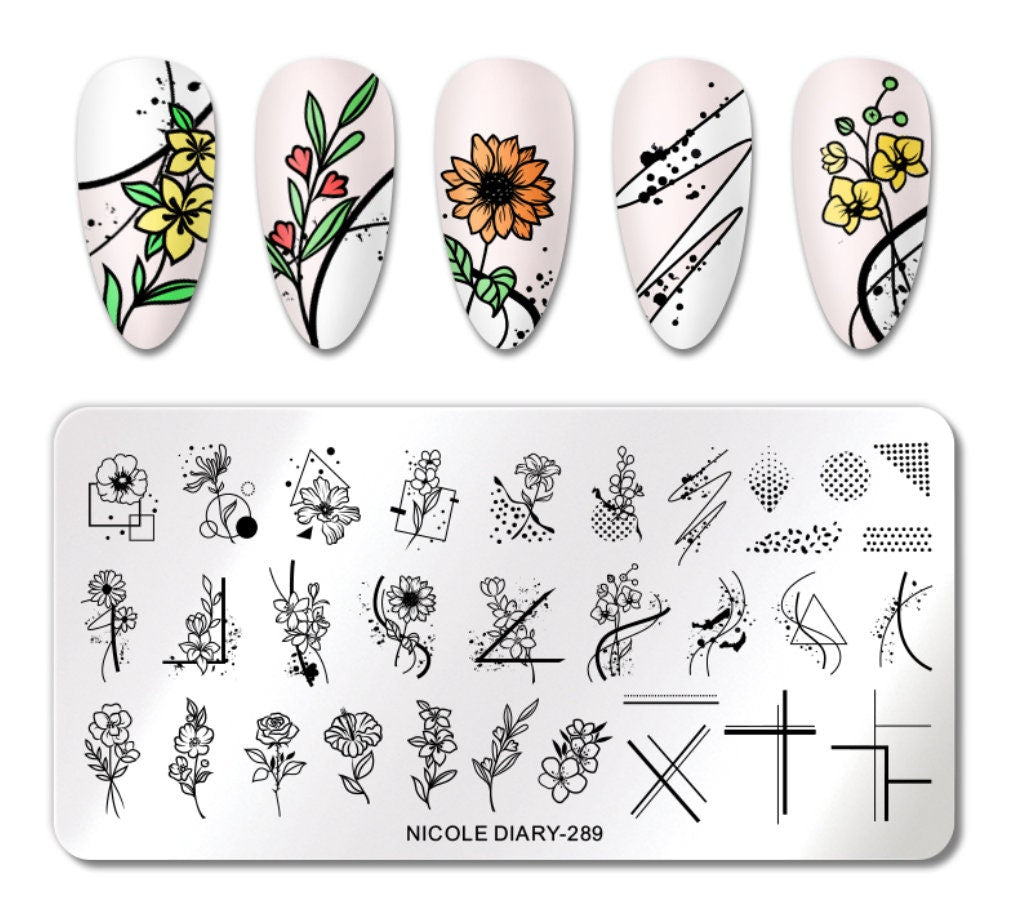 Sunflower Stamping Plate Nail Stamp For DIY Manicure Art Nail Stamping Tool Stamping Plate, stamping plate for nails