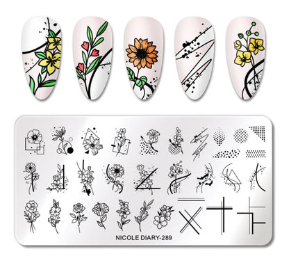 Sunflower Stamping Plate Nail Stamp For DIY Manicure Art Nail Stamping Tool Stamping Plate, stamping plate for nails
