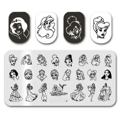 cartoon for nails Stamp plate For DIY Manicure Art Nail Stamping Tool Stamping Plate