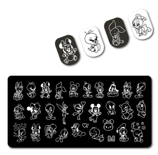 Baby Toons for nails Stamp plate For DIY Manicure Art Nail Stamping Tool Stamping Plate