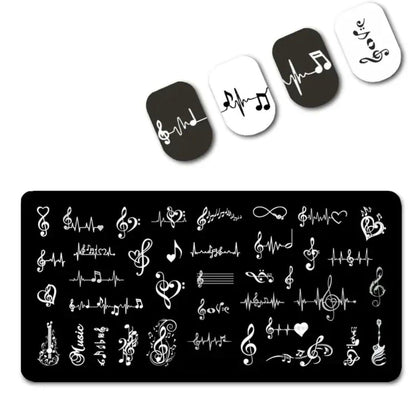 Music Stamp For DIY Manicure Art Nail Stamping Tool Stamping Plate