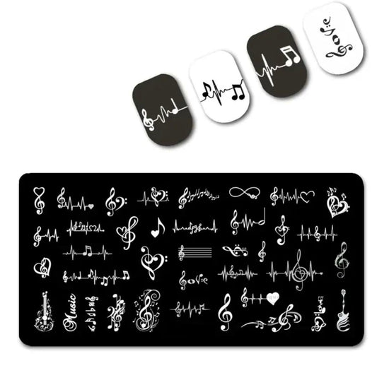 Music Stamp For DIY Manicure Art Nail Stamping Tool Stamping Plate