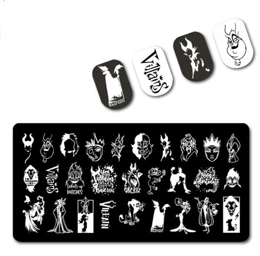 Villains movie plate for nails Stamp plate For DIY Manicure Art Nail Stamping Tool Stamping Plate